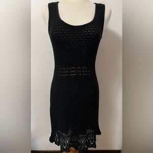 Etcetera black crochet tank dress - size Medium